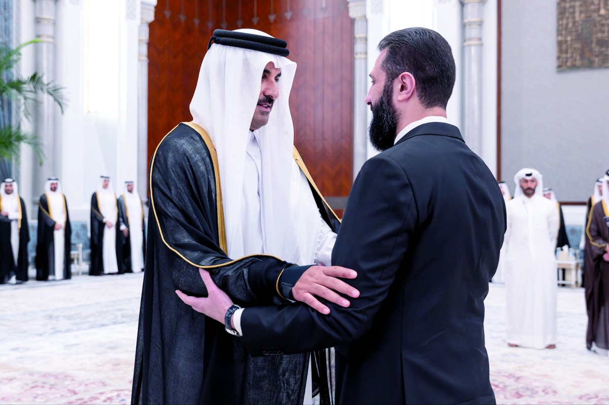 ‫ سمو الأمير يستقبل الرئيس السوري