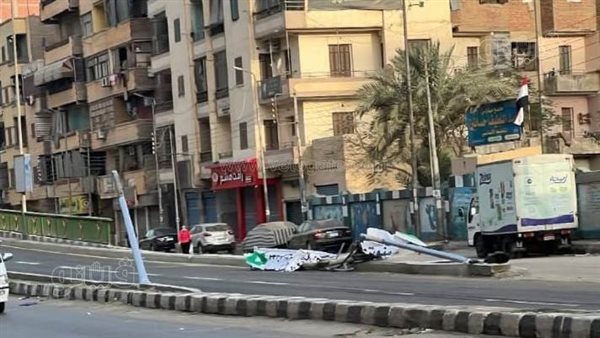 محافظة الشرقية: ضبط سائق النقل المتسبب بسقوط لافتة كوبري الصاغة بالزقازيق (صور)