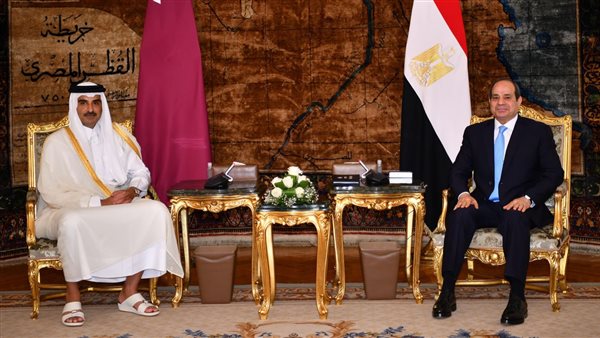 السيسي وأمير قطر يؤكدان رفضهما لأي أعمال عسكرية توسع دائرة الصراع