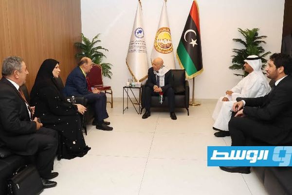 عقيلة يبحث مع نائب رئيس «برلمان المتوسط» تبادل الخبرات وتعزيز الشراكات