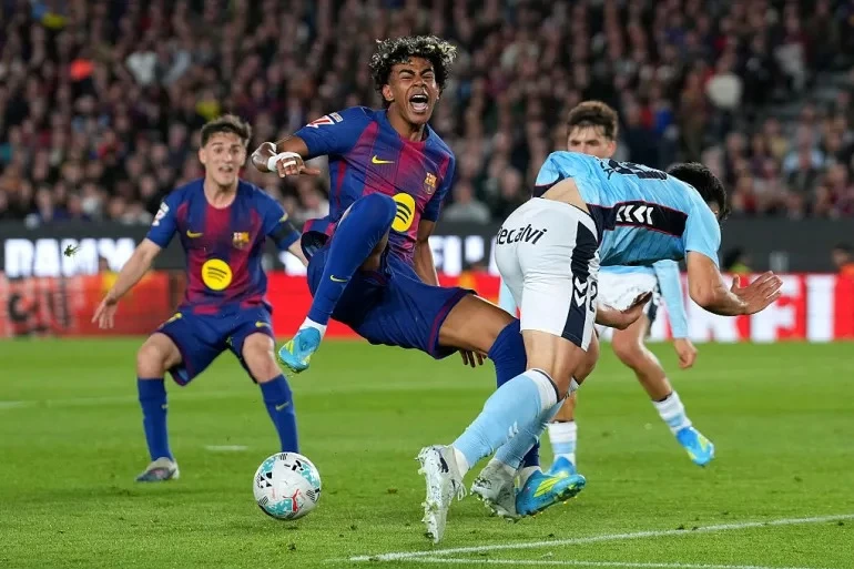 إصابة يامال تُعكر فوز برشلونة على سيلتا فيغو