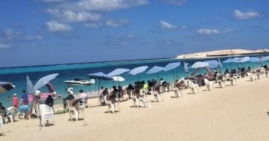 الآلاف في مطروح والساحل الشمالى يفضلون قضاء العيد على الشواطئ.. ارتفاع الحجوزات بالمنشآت الفندقية والمصيفية خلال فترة العيد وانخفاض التكلفة.. ومحافظة مطروح تستعد للمصيف بأعمال تطوير وتوفير الخدمات