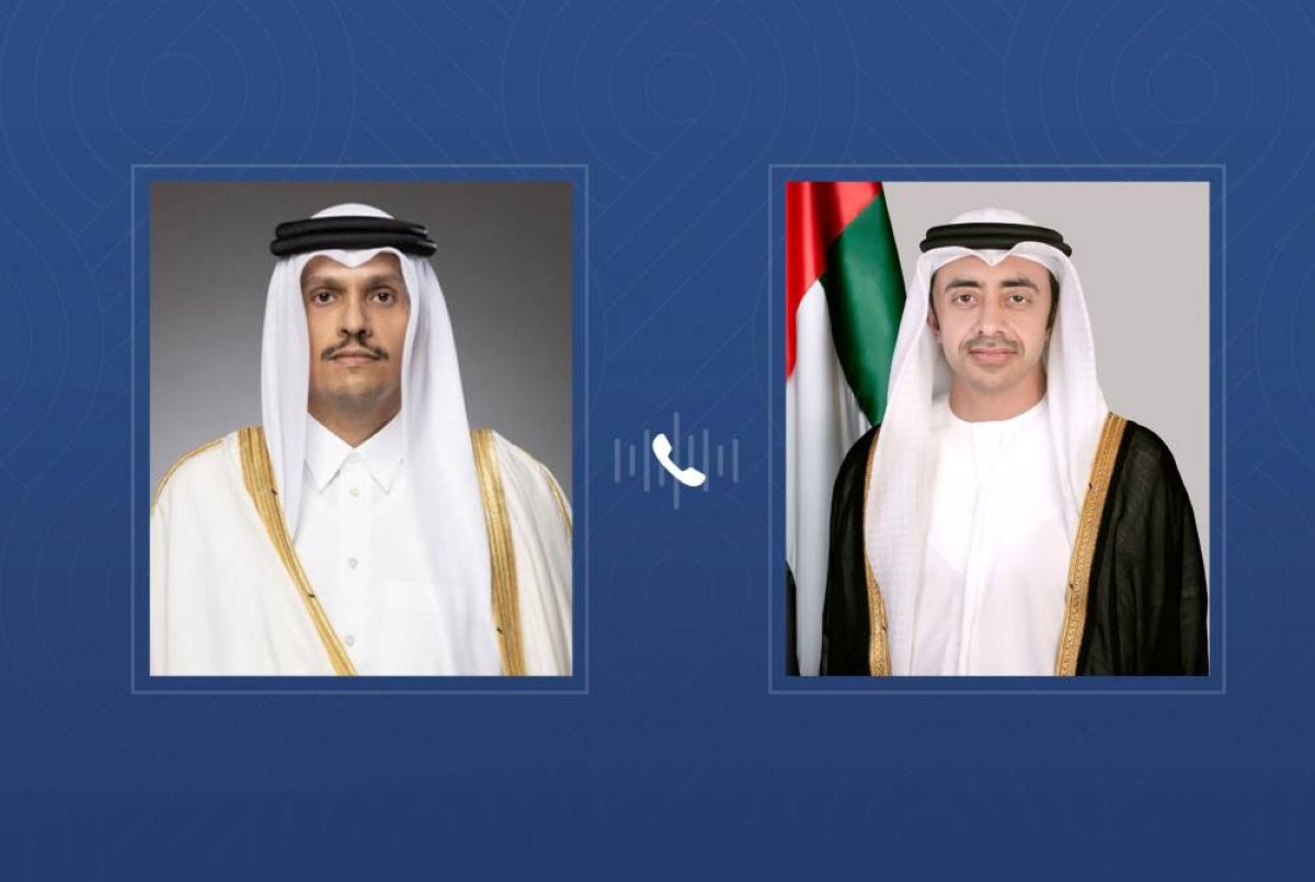 عبدالله بن زايد: الإمارات تؤكد تضامنها الكامل مع قطر ودعمها لكافة الإجراءات التي تتخذها للحفاظ على أمنها