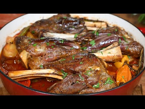 Melt in your mouth tender 😍 Oven Slow Roast Lamb Recipe!