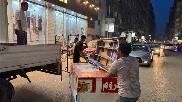 حملات مكبرة بالعمرانية لرفع التعديات والإشغالات بشوارع فيصل والثلاثيني