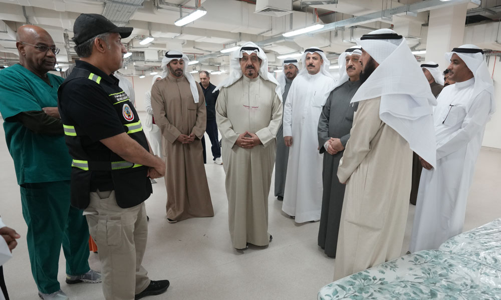 سمو رئيس مجلس الوزراء يقوم بزيارة تفقدية إلى أحد ملاجئ منظومة الطوارئ