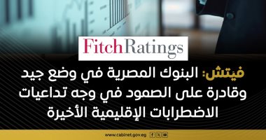 فيتش: الأوضاع المالية للبنوك المصرية قادرة على الصمود فى وجه الاضطرابات
