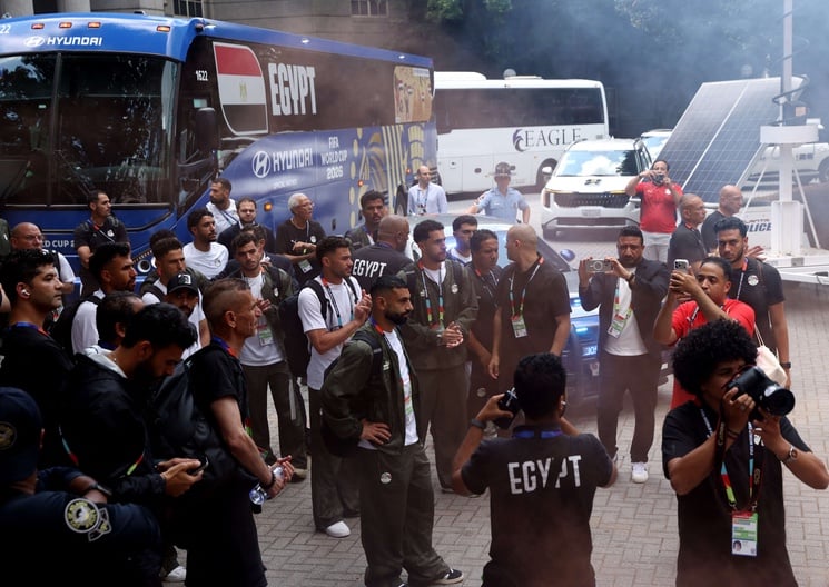 استقبال رسمي لبعثة المنتخب المصري بعد انتهاء المشاركة في المونديال