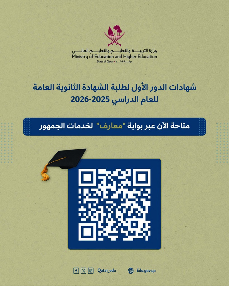 ‫ إتاحة شهادات الثانوية العامة عبر بوابة «معارف»