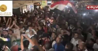 عزة مصطفى تعرض لقطات من فرحة أهالي غزة بفوز منتخب مصر بالمونديال