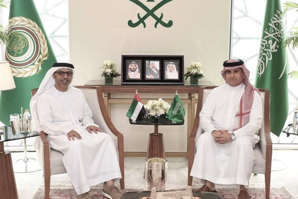 مندوب المملكة لدى جامعة الدول العربية يلتقي نظيره الإماراتي