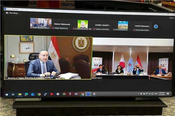 وزير التعليم العالي يفتتح اجتماع مجلس أمناء الجامعة المصرية اليابانية في دورته 32