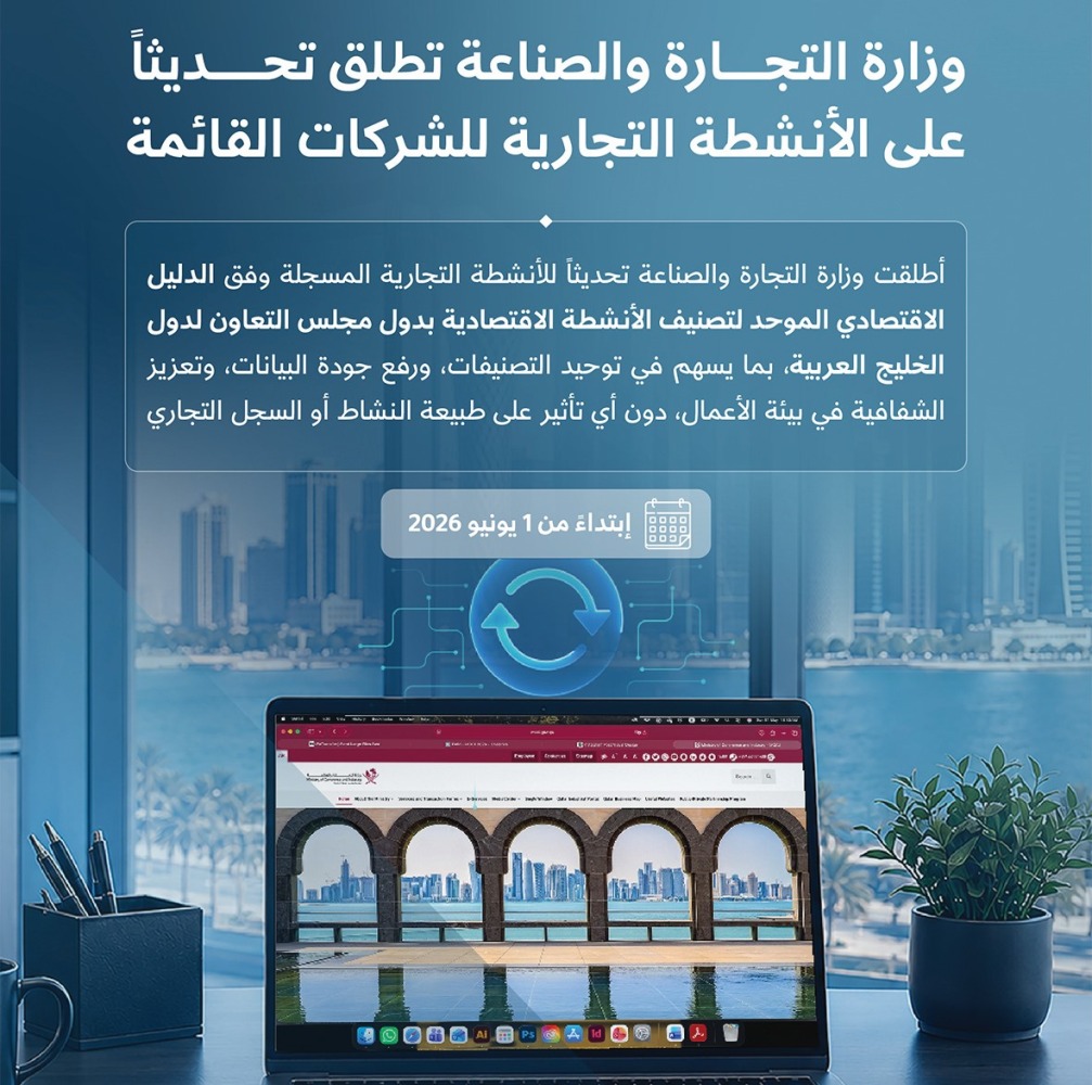 ‫ «التجارة» تطلق تحديثاً للأنشطة التجارية للشركات القائمة