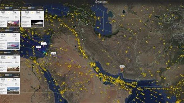 العدوان الإسرائيلي الأمريكي، حركة طيران محمومة في منطقة الشرق الأوسط وإيران تغلق مجالها الجوي