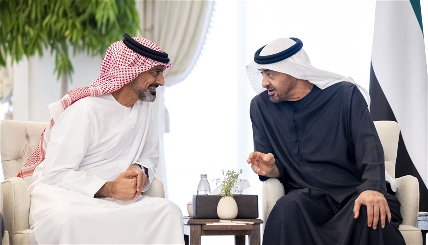 رئيس الدولة يستقبل ولي عهد عجمان ويبحثان شؤون الوطن والمواطن