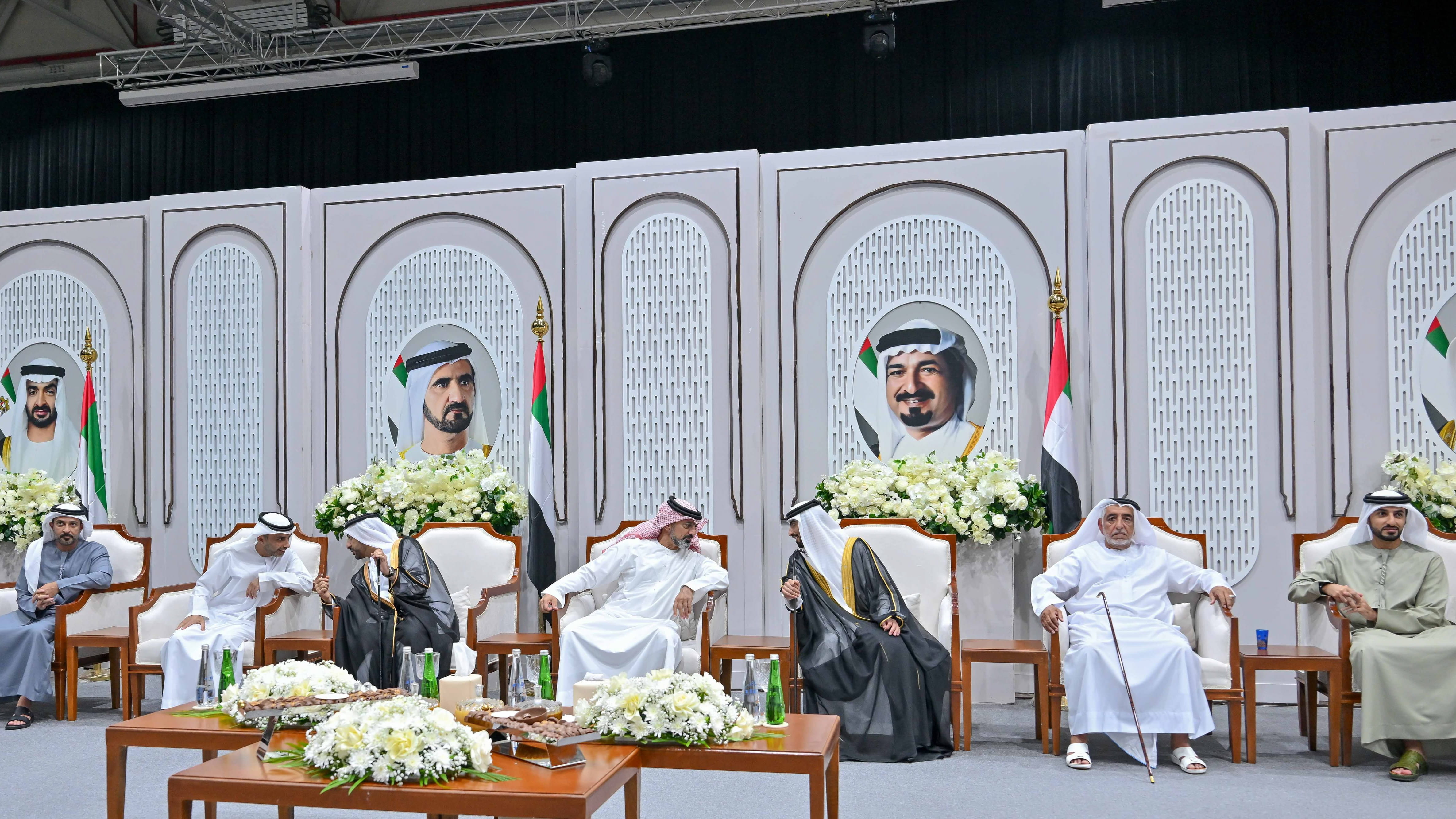 عمار بن حميد يشهد أفراح الفلاسي والشامسي في عجمان
