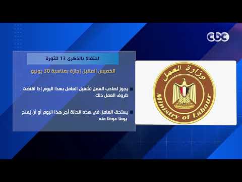 احتفالا بالذكرى الـ13 للثورة.. الخميس المقبل إجازة بمناسبة 30 يونيو