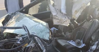 مصرع سيدة وإصابة شخصين إثر حادث تصادم سيارة وتروسيكل بالعمرانية