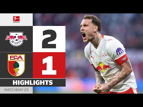 Own Goal in Added Time! | RB LEIPZIG - FC AUGSBURG | Highlights | Matchday 25