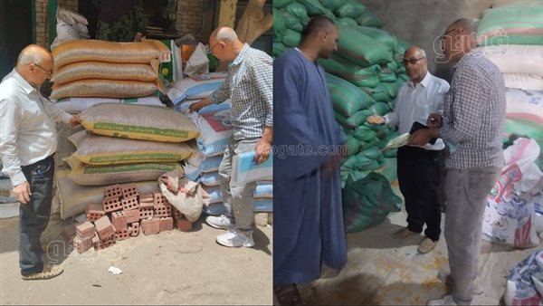 ضبط مصنع أعلاف غير مرخص بمنطقة بياض العرب الصناعية ببني سويف (صور)