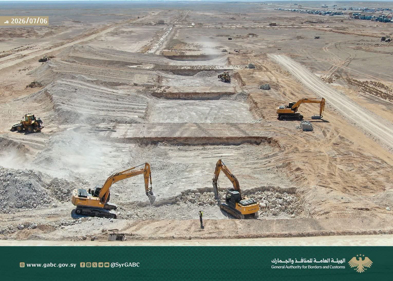 بدء إنشاء وتطوير البنية التحتية لمنفذ “التنف” الحدودي الاستراتيجي