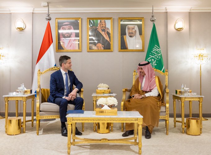 فيصل بن فرحان يستعرض مجالات التعاون مع نظيره الهول...