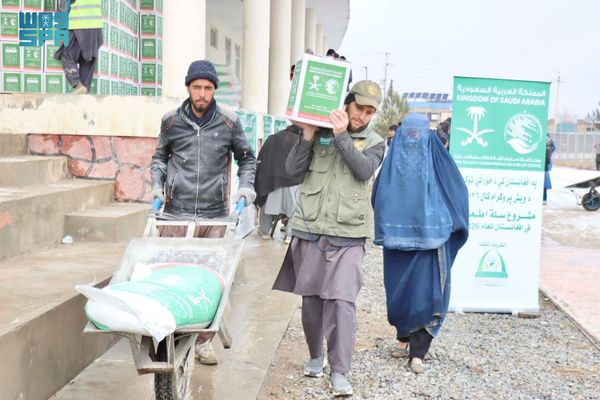 المملكة توزع 383 سلة غذائية في ولاية لوجر بأفغانستان