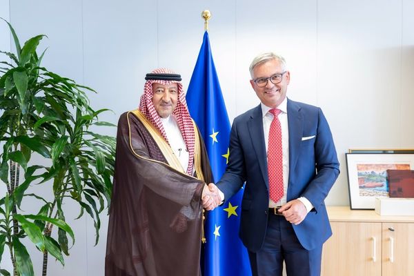 نائب وزير الخارجية يلتقي المفوض الأوروبي للشؤون الداخلية والهجرة