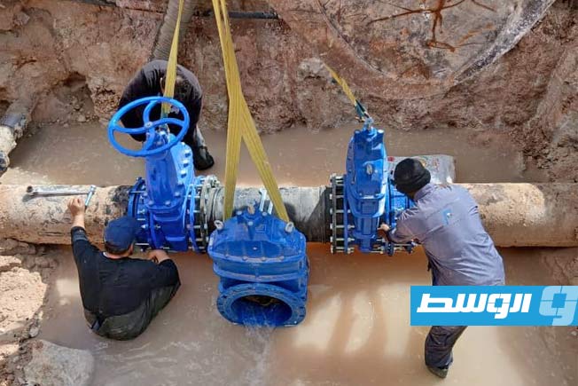 «النهر الصناعي»: استكمال صيانة خط مياه بشارع السودان في بنغازي