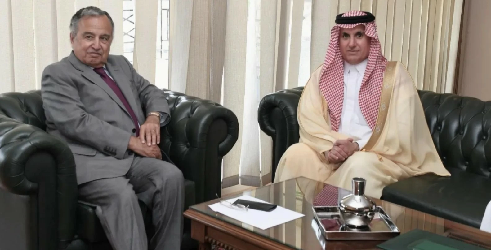المندوب الدائم للمملكة لدى جامعة الدول العربية يلتقي المرشح لمنصب الأمين العام للجامعة