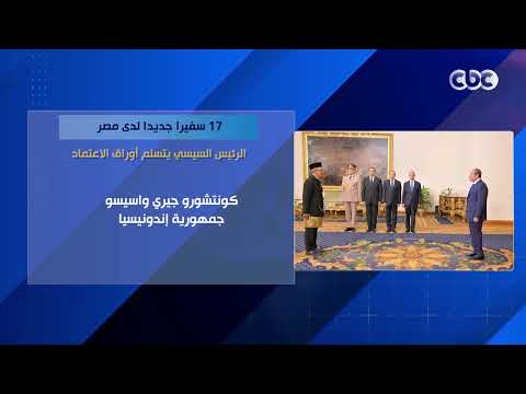 الرئيس السيسي يتسلم أوراق اعتماد 17 سفيرا جديدا لدى مصر