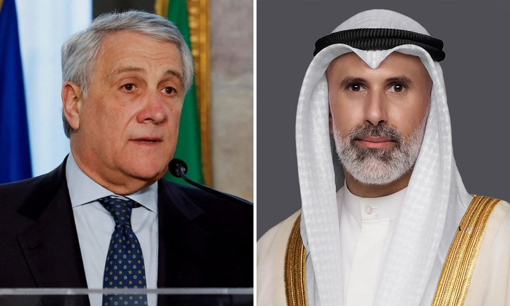 وزير الخارجية الكويتي يتلقى اتصالا هاتفيا من نائب رئيس الوزراء وزير الخارجية الإيطالي تناول تطورات المنطقة