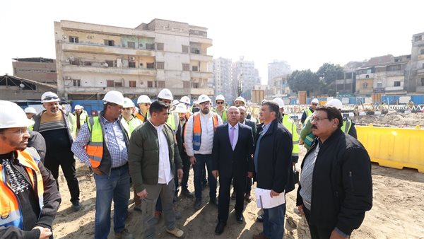 وزير النقل يتفقد محطة الملك الصالح بمشروع الخط الرابع للمترو