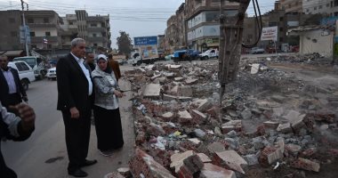 محافظ الغربية يتابع إزالة حديقة قطور القديمة لاستكمال محور مصرف الزهار