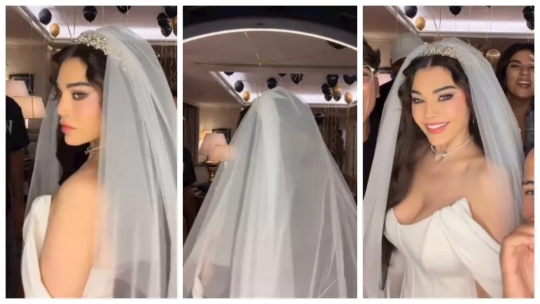 هيفاء وهبي تثير الجدل بفستان زفاف وتعلق: "زغروتة حلوة رنت في بيتنا"