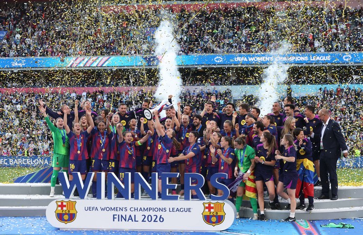 برشلونة يكتسح ليون برباعية ويتوج بدوري أبطال أوروبا للسيدات