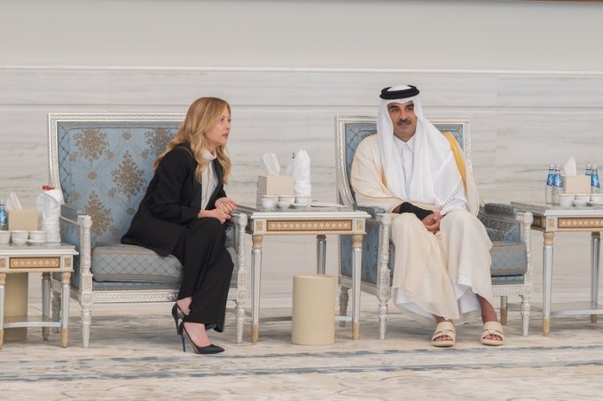 ‫ سمو الأمير يستقبل رئيسة وزراء إيطاليا