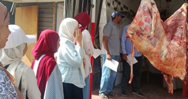 قبل العيد.. توعية الجزارين والمواطنين بالحفاظ على شبكات الصرف فى أرمنت