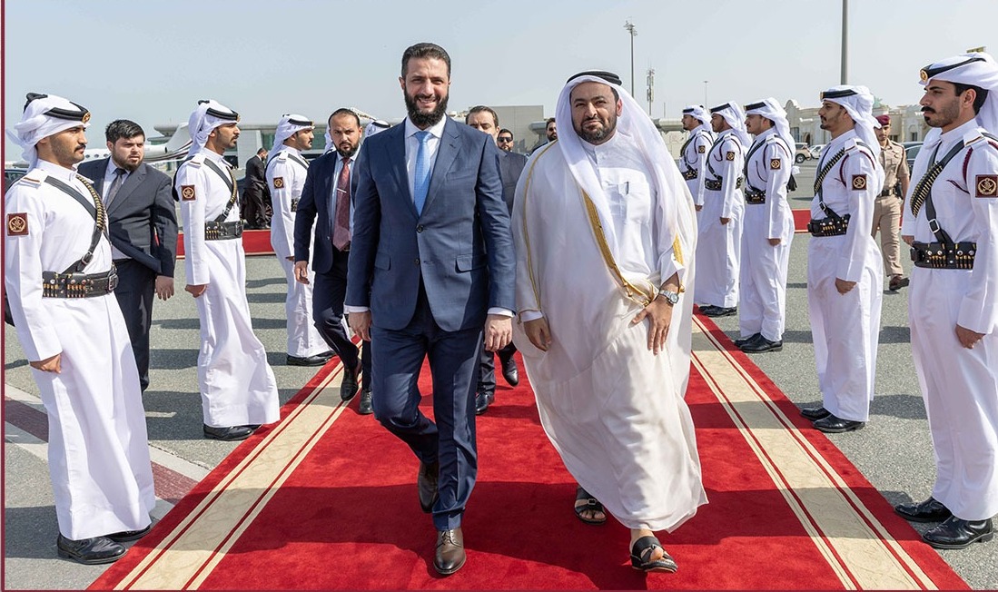 ‫ الرئيس السوري يغادر الدوحة