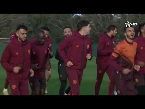Renaissance Berkane team training in preparation for the CAF Champions League