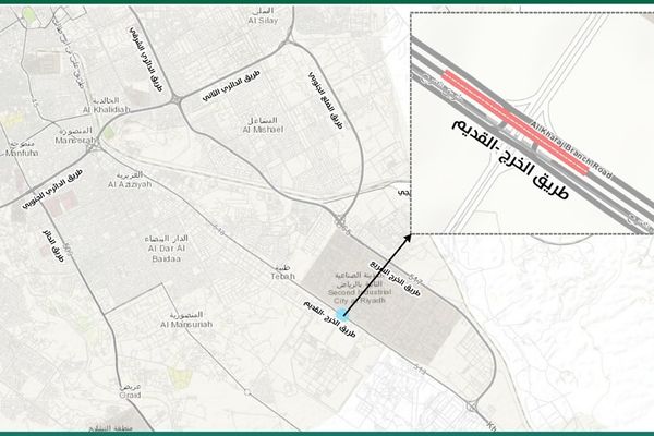 بدء أعمال صيانة في نفق طريق الخرج القديم بمدينة الرياض