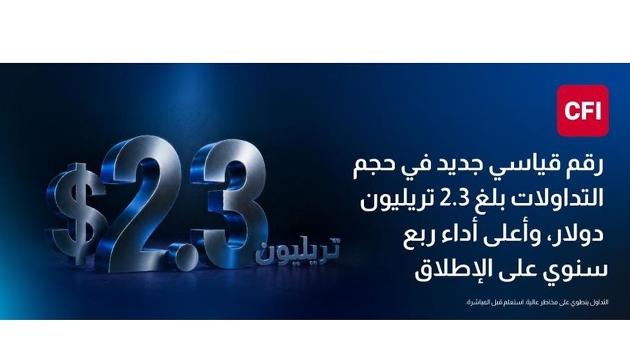 CFI تسجّل أداءً قياسيًا في الربع الأول 2026، متجاوزة 2.3 تريليون دولار في قيمة التداولات
