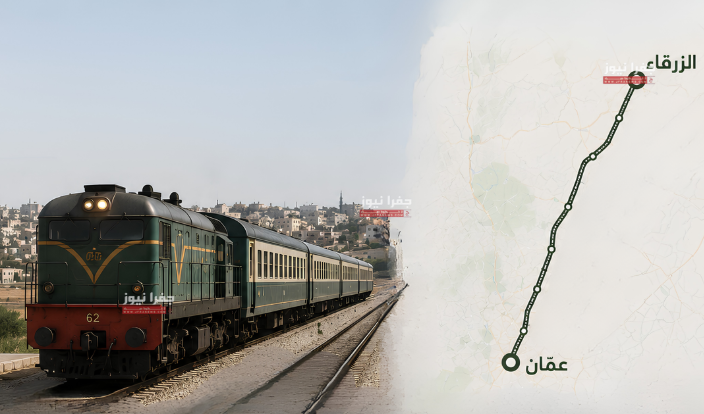 قطار بين عمّان والزرقاء