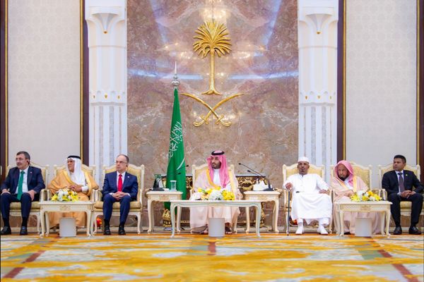 نيابـة عن خادم الحرميـن الشريفيـن.. ولي العهد يقيـم حفـل الاستقبال السنوي لرؤساء الوفود واستقبل المهنئين بعيد الأضحى