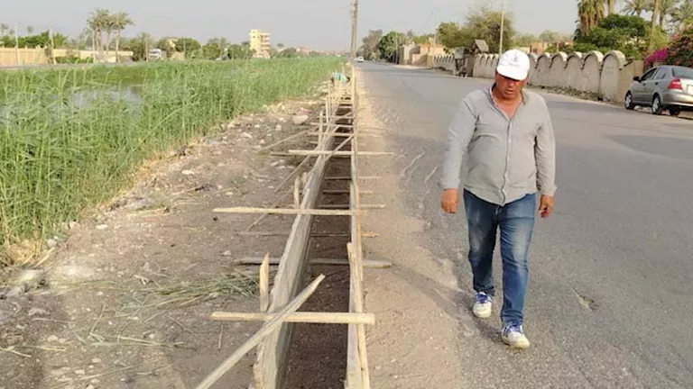 الجيزة: إنشاء سور خرساني بطول 2 كم على ترعة المريوطية لتأمين الطريق وا
