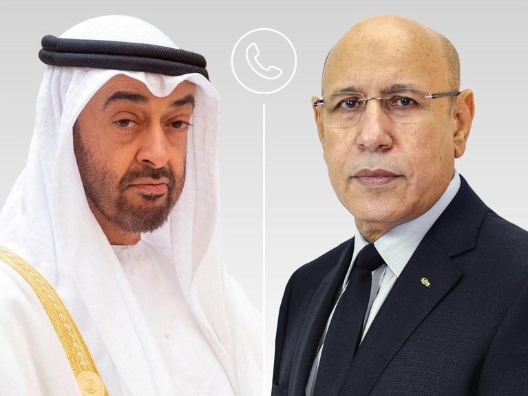 في اتصال بابن زايد غزواني يدين استهداف قنصلية الإمارات بكردستان