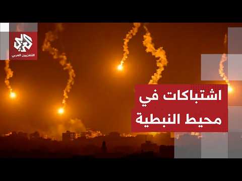 مشاهد ليلية توثق المواجهات في محيط النبطية بين الجيش الإسرائيلي وحزب الله
