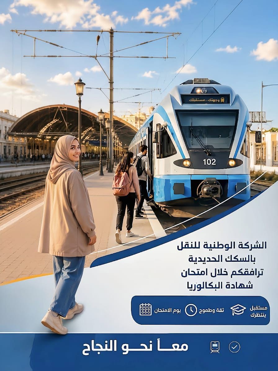يكالوريا 2026 : نقل مجاني للمترشحين عبر القطارات