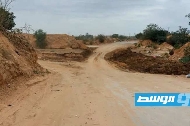 فتح الطريق العابر لواديي المجنيين والخروع في النواحي الأربع