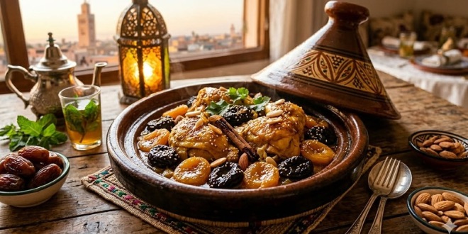 شهيوة رمضانية.. طاجين الدجاج بالبرقوق والمشماش